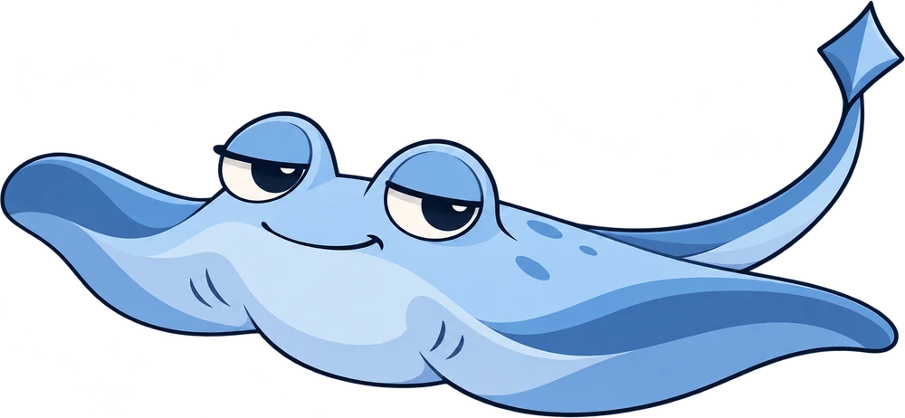 Ripple, the relaxed blue Stonkbay stingray